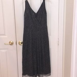 B&W Polka Dotted Silk Dress by Talbots